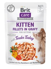 Brit Care Cat Turkey Fillets In Gravy pouch 85г арт.100531/0532