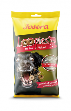 Ласощі для собак Josera Loopies Mit Rind 150 г