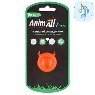 Іграшка AnimAll АnimАll Fun м'яч чортик з пищалкою для собак, 45 мм, помаранчевий