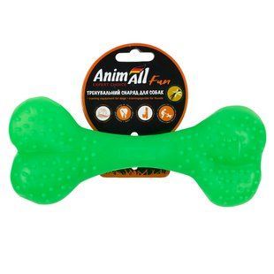 Іграшка AnimAll Fun кістка для собак, зелена, 25 см