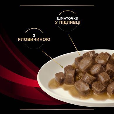 Лікувальні дієти для котів Вологий дієтичний корм PRO PLAN VETERINARY DIETS DM ST/OX Diabetes Managment для дорослих котів для регулювання надходження глюкози (цукровий діабет), шматочки у підливці, з яловичиною, 85 г