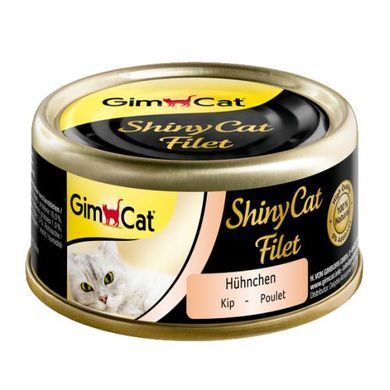 Вологий корм GimCat Shiny Cat Filet для котів, курка, 70 г