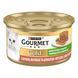 Вологий корм GOURMET Gold для дорослих котів, шматочки у паштеті, з качкою, морквою та шпинатом, 85 г