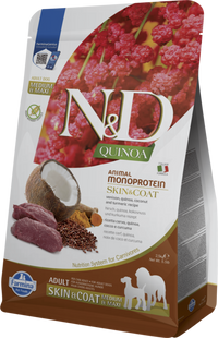 Сухий корм для собак Farmina Фарміна дог сухий N&D QUINOA DOG SKIN & COAT, VENISON & COCONUT ADULT MEDIUM MAXI з олениною та кокосом 2.5 kg 41975