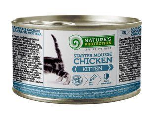 Вологий корм для котів Мус для кошенят Nature's Protection Kitten Starter Mousse Chicken 200 г