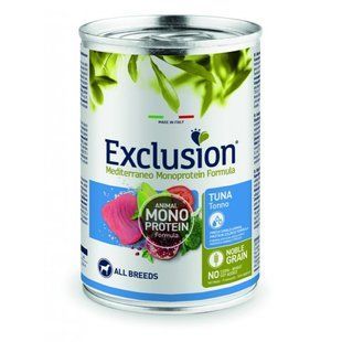 Вологий корм для дорослих собак усіх порід Exclusion Noble Grain Adult Tuna All Breed з тунцем 400 г