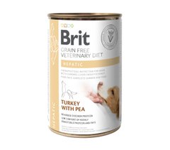 Brit VetDiets Dog Hepatic Turkey & Pea 400г арт.100278
