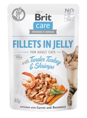 Brit Care Cat Turkey & Shrimps Fillets In Jelly pouch 85г арт.100535
