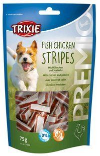 Ласощі Trixie Premio Fish Chicken Stripes для собак палички з куркою та лосось 75 г