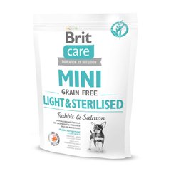 Brit Care Grain Free Mini Light and Sterilised Rabbit & Salmon 400г арт.170786