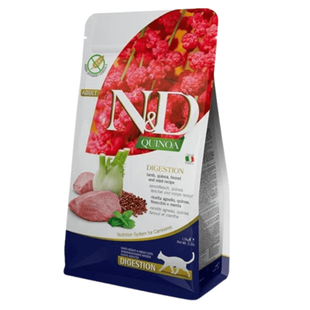 Сухий дієтичний корм Farmina N&D Quinoa Digestion ADULT для котів, рекомендований у разі порушень травлення ягням та кіноа, 5 кг