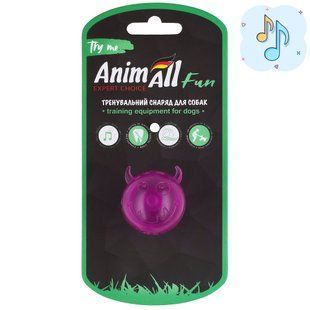 Іграшка AnimAll АnimАll Fun м'яч чортик з пищалкою для собак, 45 мм, фіолетовий