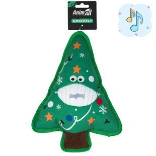 Іграшка AnimAll мʼяка AnimАll GrizZzly Ялинка з пищалкою для собак, матеріал поліестер, 28,5х21,5х6 см