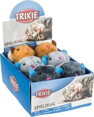Іграшка Trixie Миша хутряна для котів, вібруюча, 7-10 см