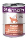 Вологий корм для котів GEMON Cat Wet Adult лосось з креветками 415 г