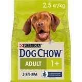Сухий корм DOG CHOW Adult 1+ для дорослих собак, з ягням, 2,5 кг