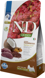 Сухий корм для собак Farmina Фарміна дог сухий N&D QUINOA DOG SKIN & COAT. VENISON & COCONUT ADULT MINI з олениною та кокосом 800g 39927