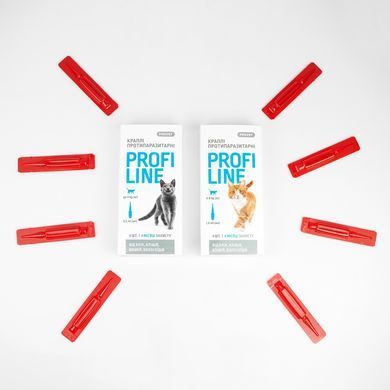 Краплі Provet Profiline для котів до 4 кг, 4 піпетки по 0,5 мл (інсектоакарицид)