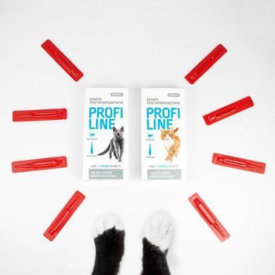 Краплі Provet Profiline для котів до 4 кг, 4 піпетки по 0,5 мл (інсектоакарицид)