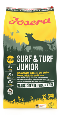 Сухий корм для цуценят та юніорів основний раціон Josera Surf & Turf Junior 12.5 кг