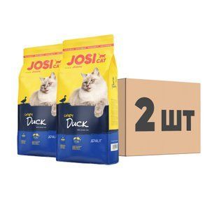 Сухий корм для дорослих котів контроль ваги JosiCat Crispy Duck качка злаки 10 кг х2