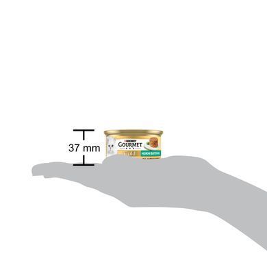 Вологий корм GOURMET Gold "Ніжні биточки" для дорослих котів, з індичкою та шпинатом, 85 г