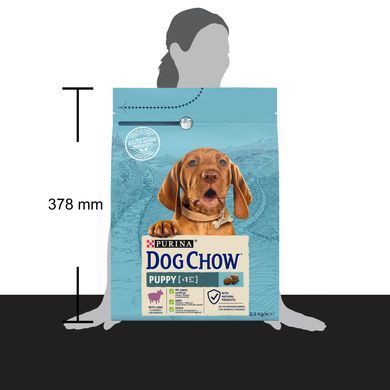 Сухий корм DOG CHOW Puppy для цуценят до року, з ягням, 2,5 кг