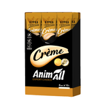 Ласощі для котів Рідкі ласощі AnimAll Сr&egrave;me для котів зі смаком курки з креветками, 6х15 г
