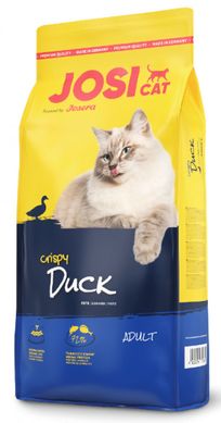 Сухий корм для дорослих котів контроль ваги JosiCat Crispy Duck качка злаки 10 кг