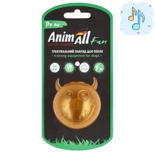 Іграшка AnimAll АnimАll Fun м'яч чортик з пищалкою для собак, 65 мм, золотий
