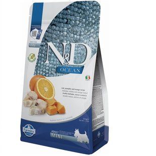 сухий корм Farmina N&D Grain Free Ocean Pumpkin для собак дрібних порід з тріскою та апельсином 800 г