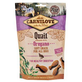 Ласощі Carnilove Dog Semi Moist для собак, перепілка та орегано, 200 г