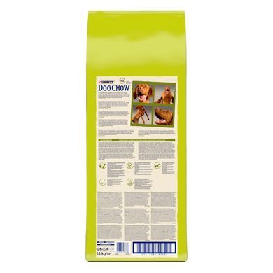 Сухий корм DOG CHOW Adult 1+ для дорослих собак, з ягням, 14 кг