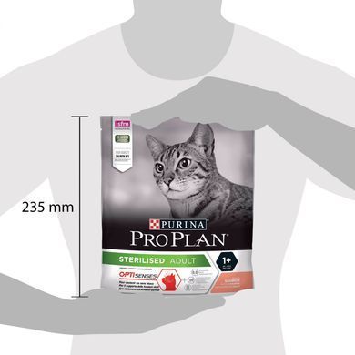 Сухий корм PRO PLAN Sterilised Adult 1+ Vital Functions для дорослих стерилізованих котів, з лосось, 400 г