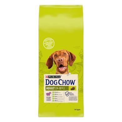 Сухий корм DOG CHOW Adult 1+ для дорослих собак, з ягням, 14 кг