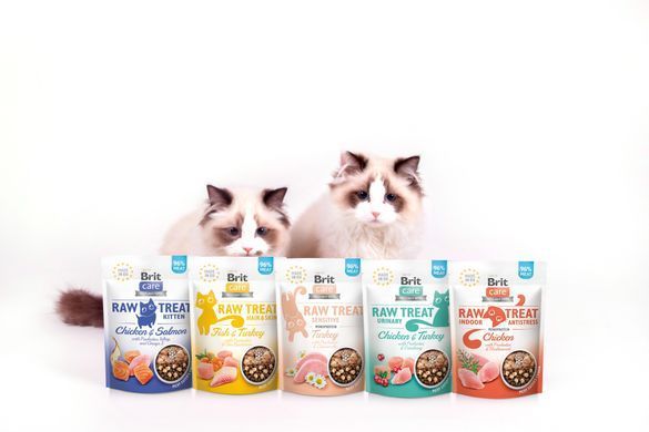 Ласощі Brit Care для котів Brit Raw Treat Sensitive Freeze-dried з індичкою, 40 г
