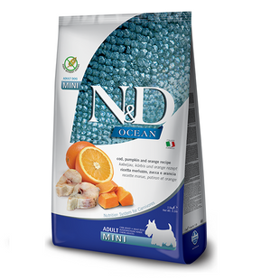 сухий корм Farmina N&D Grain Free Ocean Pumpkin для собак дрібних порід з тріскою та апельсином 2,5 кг