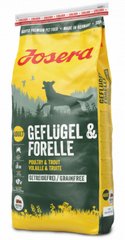 Сухий беззерновий корм для дорослих активних собак Josera Geflugel & Forelle курка форель батат 15 кг