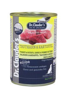 Вологий корм для собак Dr.Clauder's Selected Meat Turkey, Duck & Potato, індичка, качка та картопля 400 г