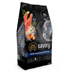 Savory Adult Cat Gourmand Fresh Salmon & White Fish 400г арт.30013