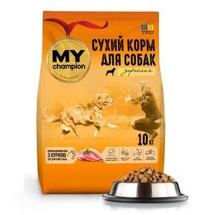 сухий корм з куркою для собак, 10кг