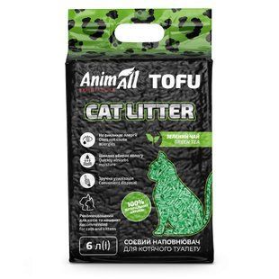 Наповнювач для туалету Соєвий наповнювач AnimAll Tofu Green Tea з ароматом зеленого чаю, для котів, 6 літрів (2,6 кг)