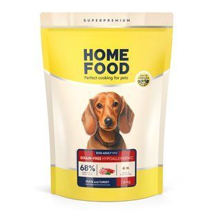 сухий корм для дорослих собак малих порід Качка та індичка Grain-free hypoallergenic, 1.6 кг
