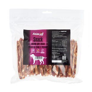 Ласощі AnimAll Snack лососеві стіки з тріскою для собак, 500 г