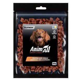 Ласощі для собак AnimAll PLATINUM ласощі для собак соломка міні з куркою 200 г