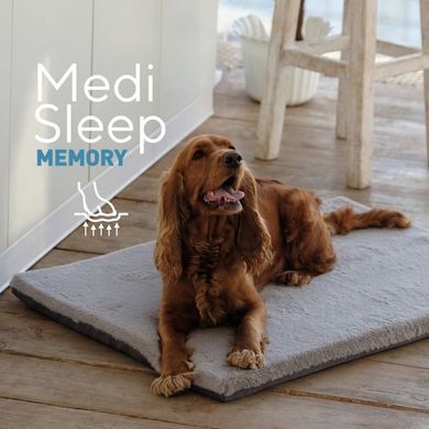 Лежанки Лежанки, будки, двері Ортопедичний матрац Pet Fashion &laquo;Medi Sleep Memory&raquo; для собак, розмір S, 48х32х4 см, сірий