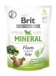 Ласощі для собак Функціональні ласощі для цуценят Brit Care Functional Snack Mineral Ham з шинкою, 150 г