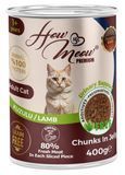 вологий корм для дорослих котів Хау Мяу How Meow з ягням 400г