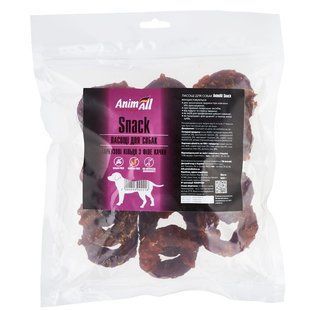 Ласощі AnimAll Snack гарбузові кільця з філе качки для собак, 500 г