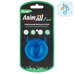 Іграшка AnimAll АnimАll Fun м'яч чортик з пищалкою для собак, 65 мм, синій
